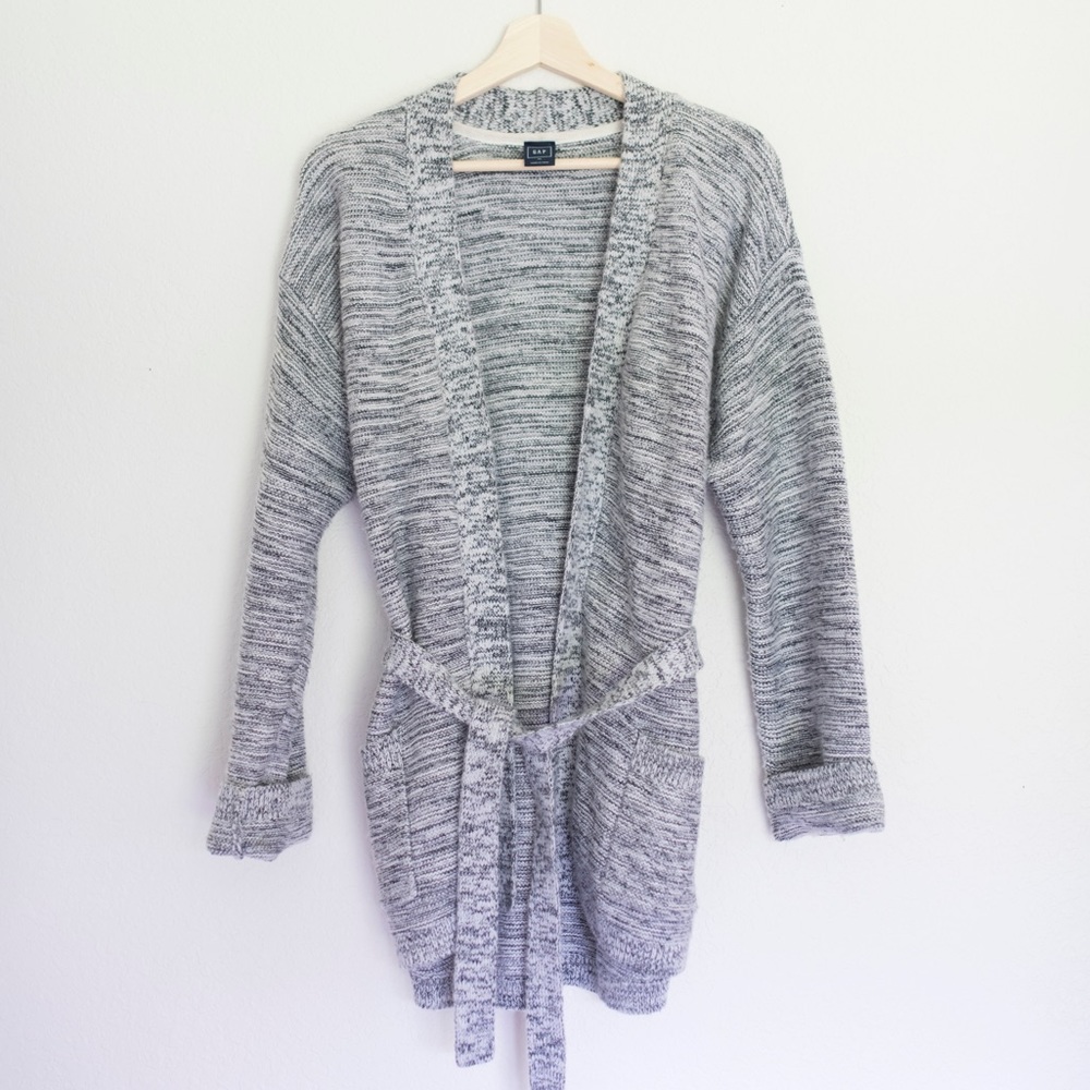 GAP Cotton/Wool Blend Belted Sweater